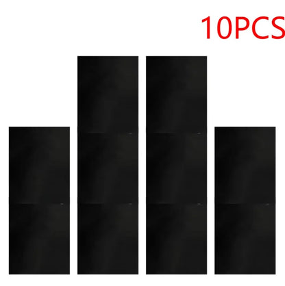 Black Rubber BBQ Grill Mat, Non-Stick Heat-Resistant Sheet, 33 x 40cm or 50 x 40cm - 10 pcs 33x40cm