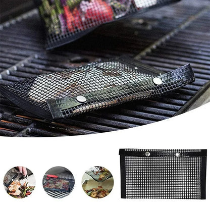 BBQ Grill Mesh Bags, Reusable Non-Stick Teflon Glass Fibre, 4 Sizes