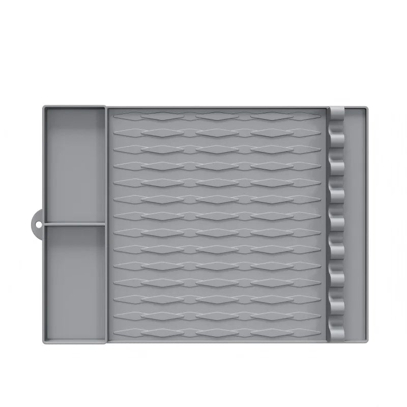 Silicone BBQ Tool Mat 425 x 298 x 28mm, Heat-Resistant Oil-Proof Grill Organiser