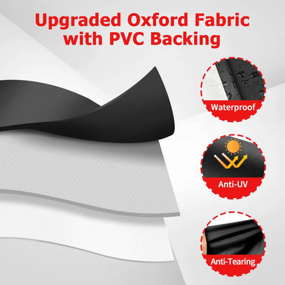 BBQ Grill Cover Black Waterproof Anti-UV with Adjustable Drawstring, Multiple Sizes