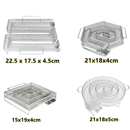 Stainless Steel Cold Smoke Generator for BBQ Grills and Smokers, Hot or Cold Smoking