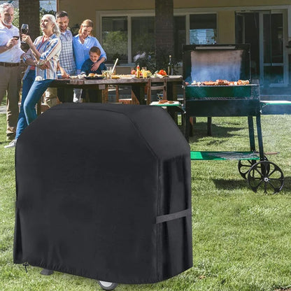 Black Waterproof BBQ Grill Cover, Dustproof Outdoor Barbecue Cover, Multiple Sizes