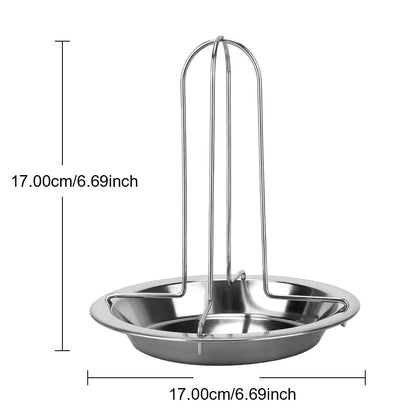 NICEYARD Stainless Steel Chicken Roaster Rack with 17 cm Plate and 16 cm