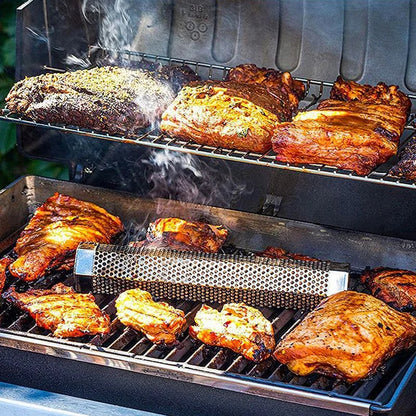304 Stainless Steel Smoking Tube for Hot or Cold BBQ Smoking, 6 or 12 Inch