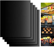 BBQ Grill Mat Teflon Non-Stick Black, 40 x 33cm, Multiple Pack Sizes