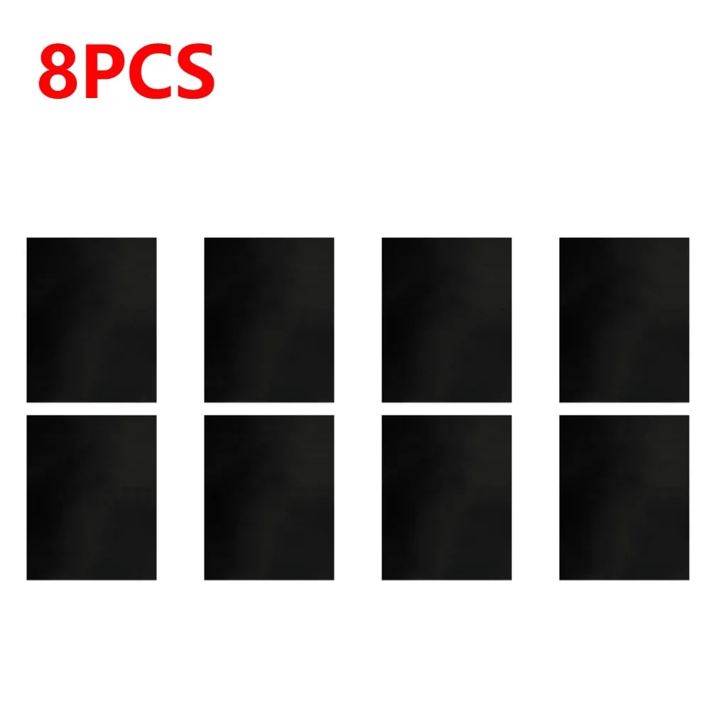 BBQ Grill Mat Teflon Non-Stick Black, 40 x 33cm, Multiple Pack Sizes - 8PCS 50X40cm