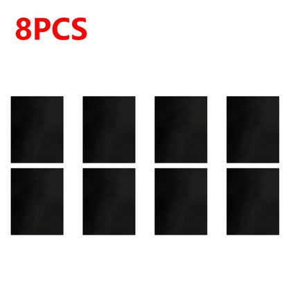 BBQ Grill Mat Teflon Non-Stick Black, 40 x 33cm, Multiple Pack Sizes - 8PCS 50X40cm