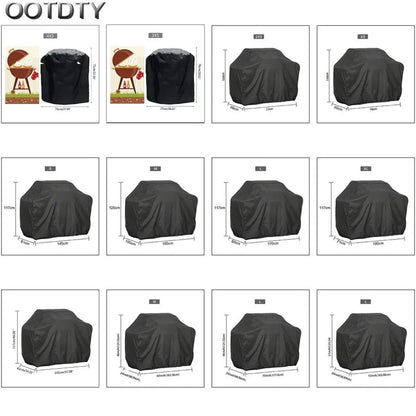BBQ Grill Cover, Silver-Coated Polyester, Waterproof Weather Protection, Multiple Sizes