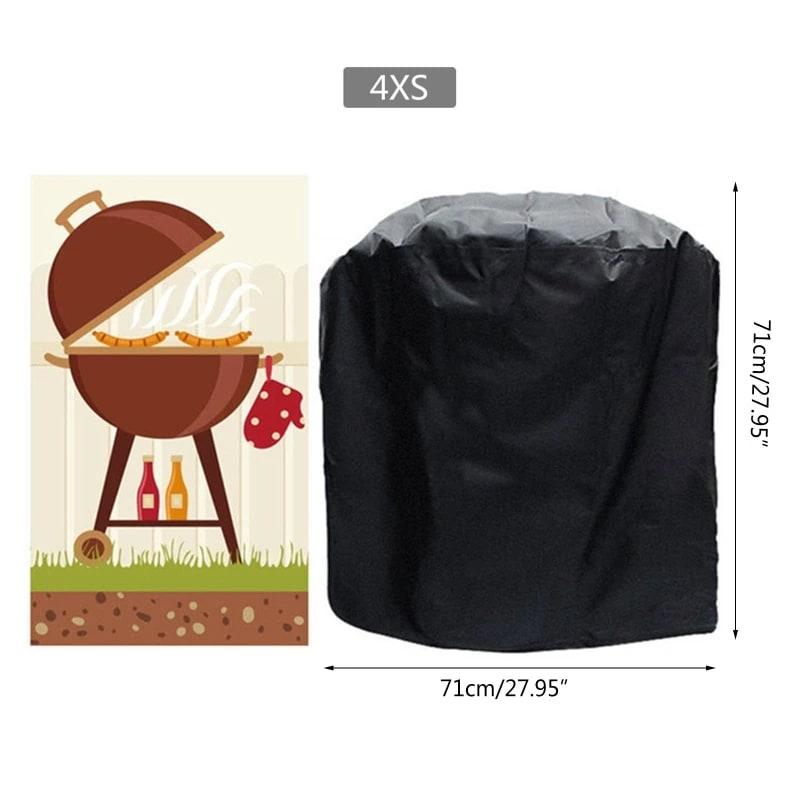 BBQ Grill Cover, Silver-Coated Polyester, Waterproof Weather Protection, Multiple Sizes - 1
