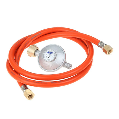 LPG BBQ Gas Hose and Regulator Set, 150cm, 50mbar, 1.5kg/h Adapter