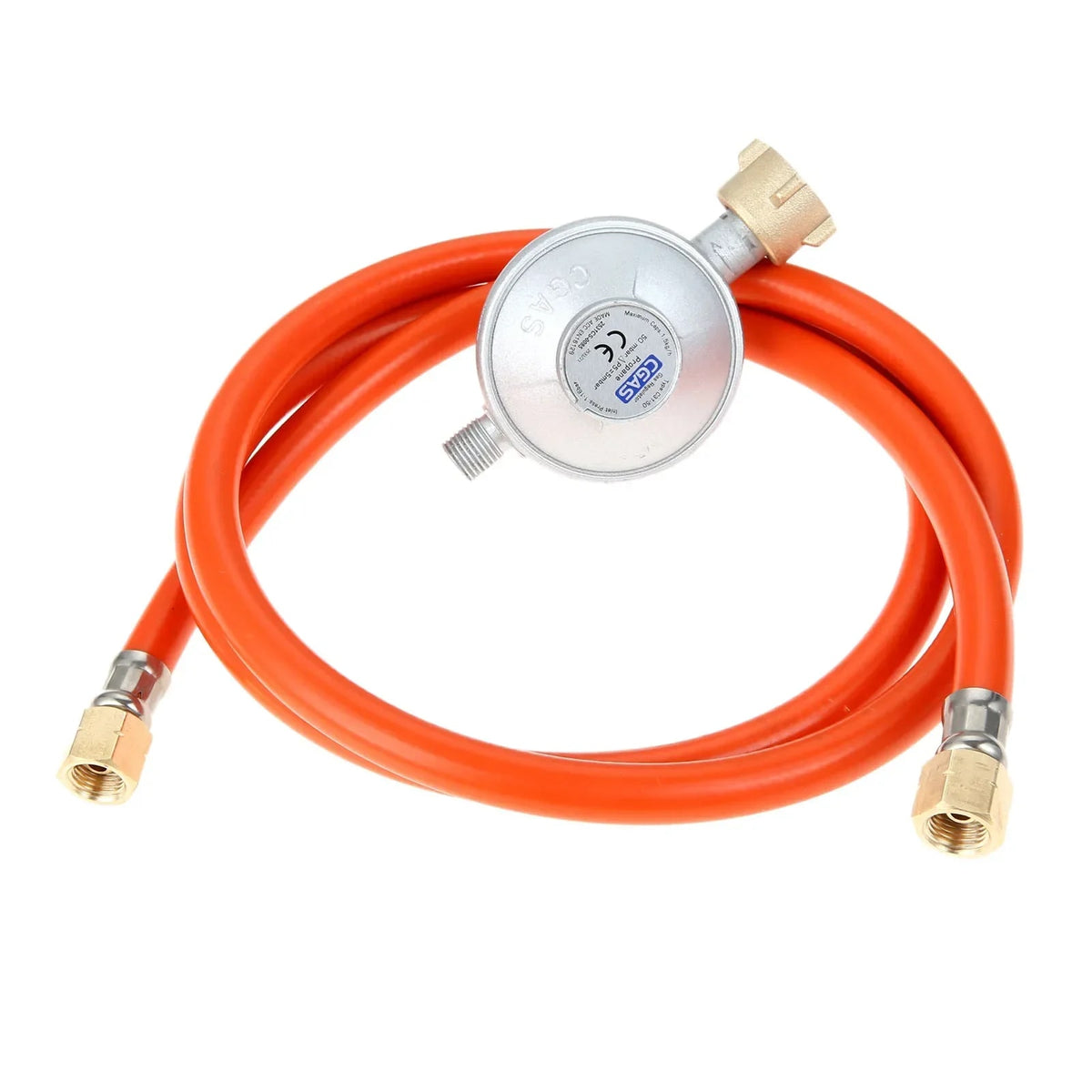 LPG BBQ Gas Hose and Regulator Set, 150cm, 50mbar, 1.5kg/h Adapter
