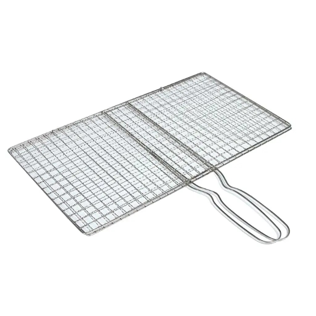 Portable Stainless Steel BBQ Grilling Basket for Fish, Vegetables and More, 20 x 40cm