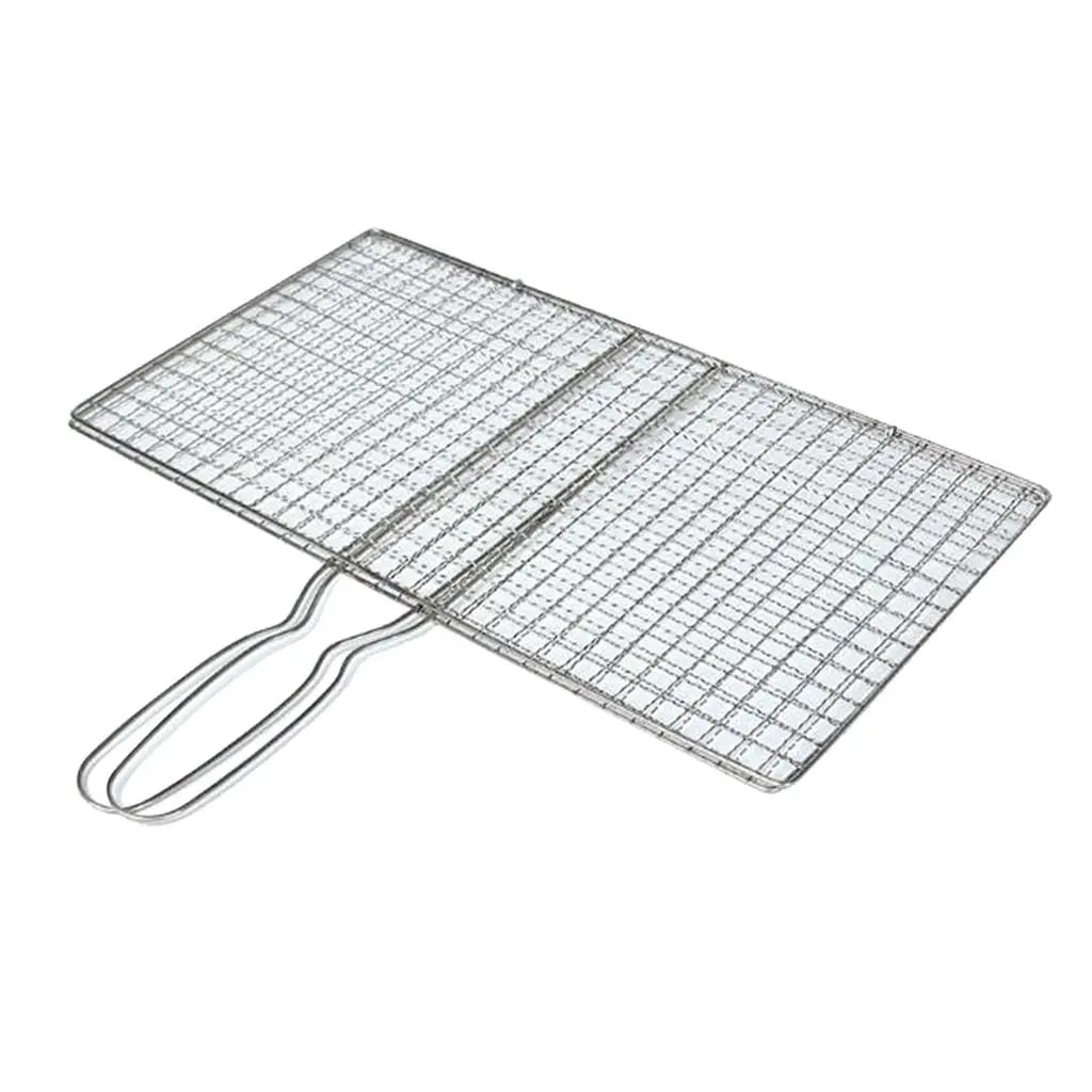 Portable Stainless Steel BBQ Grilling Basket for Fish, Vegetables and More, 20 x 40cm