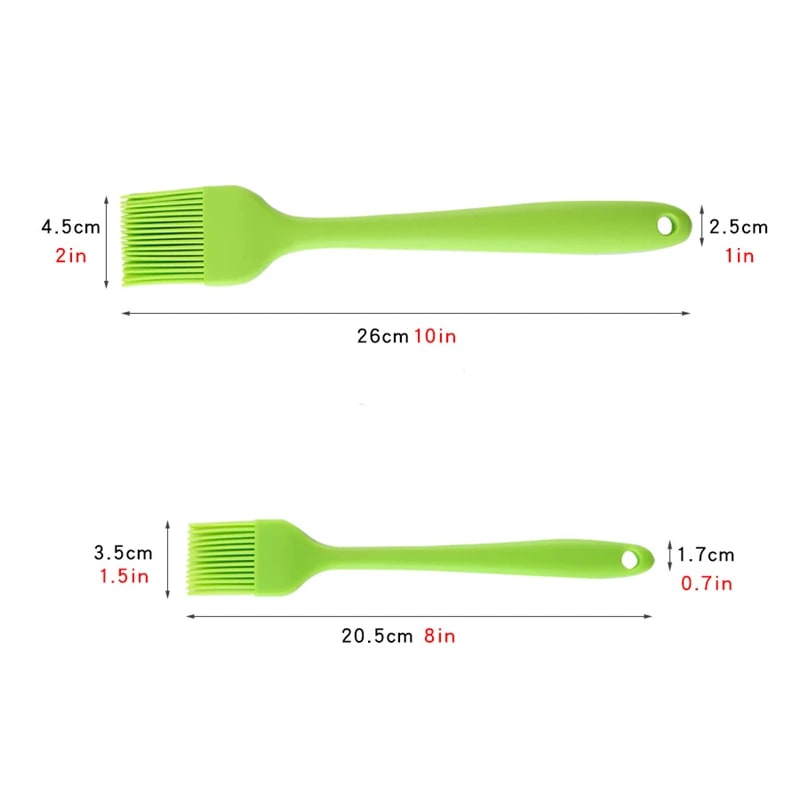 Silicone BBQ Basting Brush, 26cm or 20.5cm, Oil Brush for Cooking and Baking