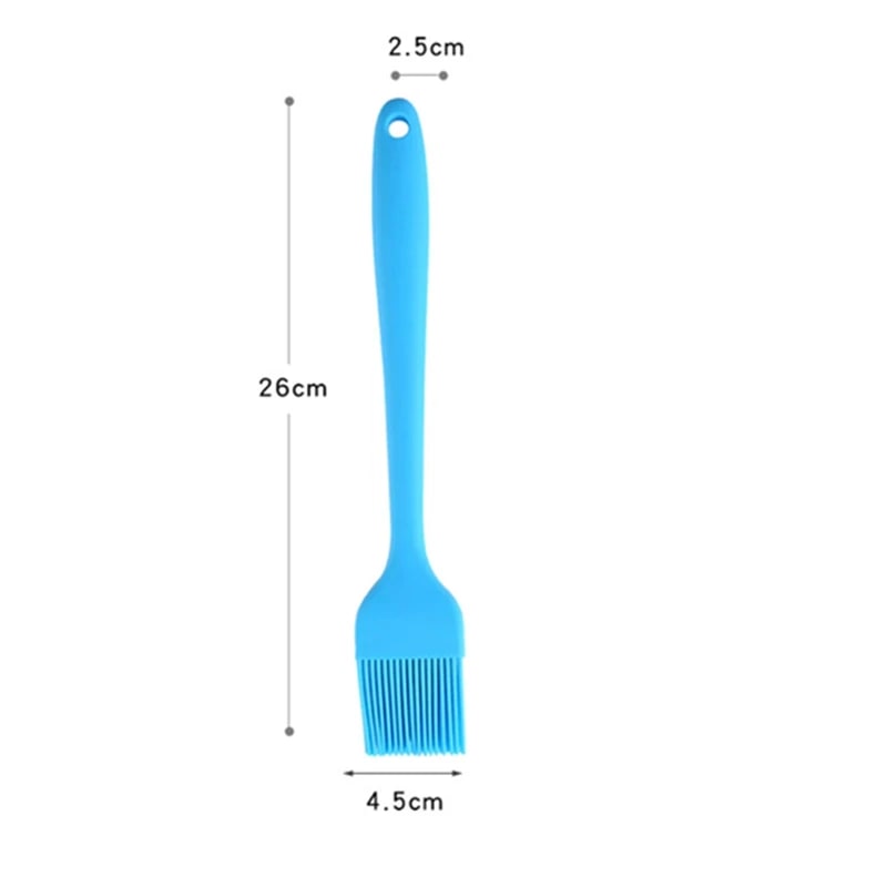 Silicone BBQ Basting Brush, 26cm or 20.5cm, Oil Brush for Cooking and Baking - 26cm--Blue