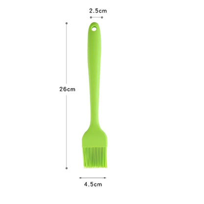 Silicone BBQ Basting Brush, 26cm or 20.5cm, Oil Brush for Cooking and Baking - 26cm--Green