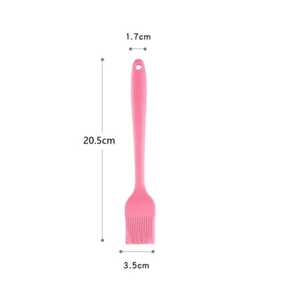 Silicone BBQ Basting Brush, 26cm or 20.5cm, Oil Brush for Cooking and Baking - 20.5cm--Pink