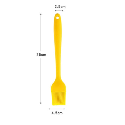 Silicone BBQ Basting Brush, 26cm or 20.5cm, Oil Brush for Cooking and Baking - 26cm--yellow