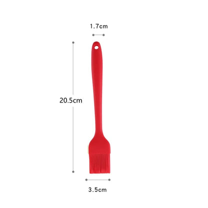Silicone BBQ Basting Brush, 26cm or 20.5cm, Oil Brush for Cooking and Baking - 20.5cm--Red