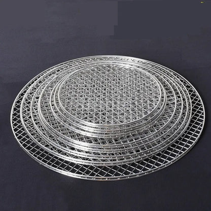 Round Metal BBQ Grill Grate Mesh, 3mm, 24.5cm to 75cm Options