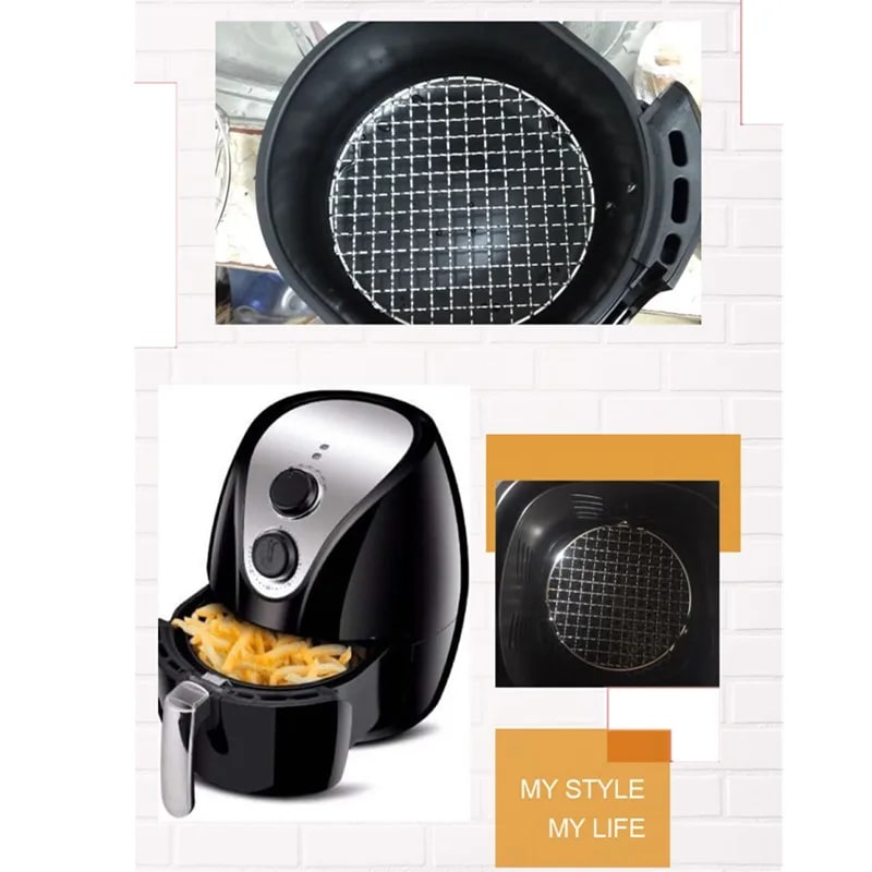 Round Stainless Steel 304 BBQ Grill Mesh with 50mm Feet, Dishwasher Safe, 14-40.5cm
