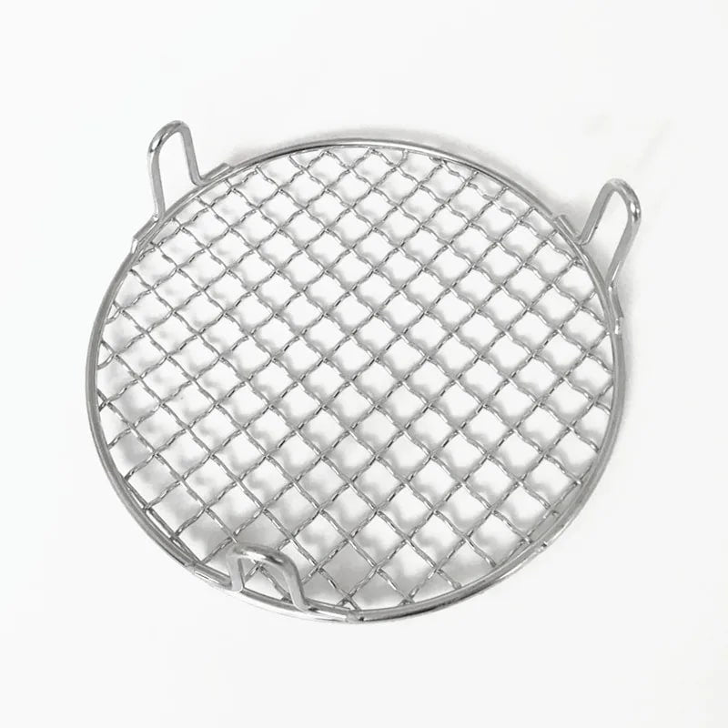 Round Stainless Steel 304 BBQ Grill Mesh with 50mm Feet, Dishwasher Safe, 14-40.5cm
