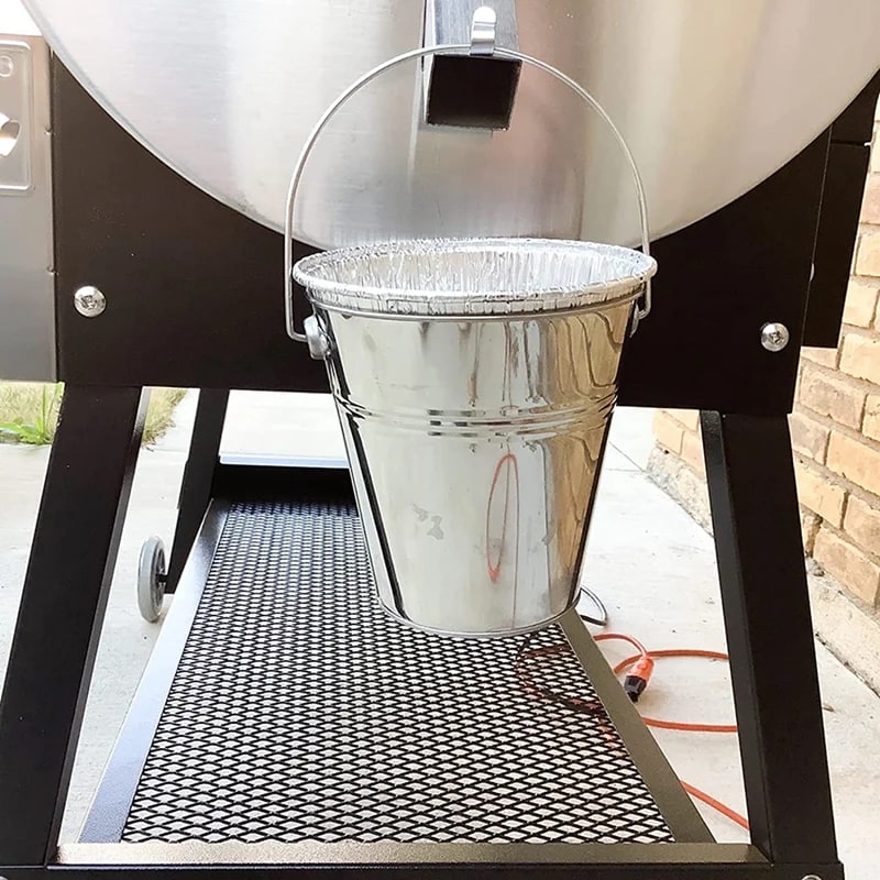 Disposable Grease Bucket Liners for Traeger Pellet BBQ Grills, Tin Foil, 10.5 x 12.5cm
