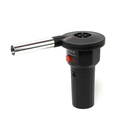 Handheld Electric BBQ Fire Blower Fan, PP and Aluminium Alloy, 143 x 70 x 130mm
