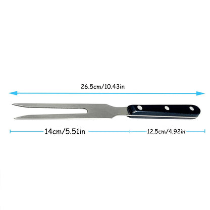 2-Piece 26.5cm Metal Carving Fork Set for BBQ, Cooking and Serving