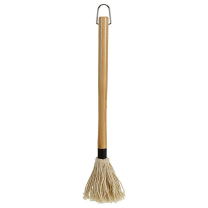 BBQ Basting Mop Cotton Fibre and Wood Sauce Glaze Brush for Grilling and Smoking