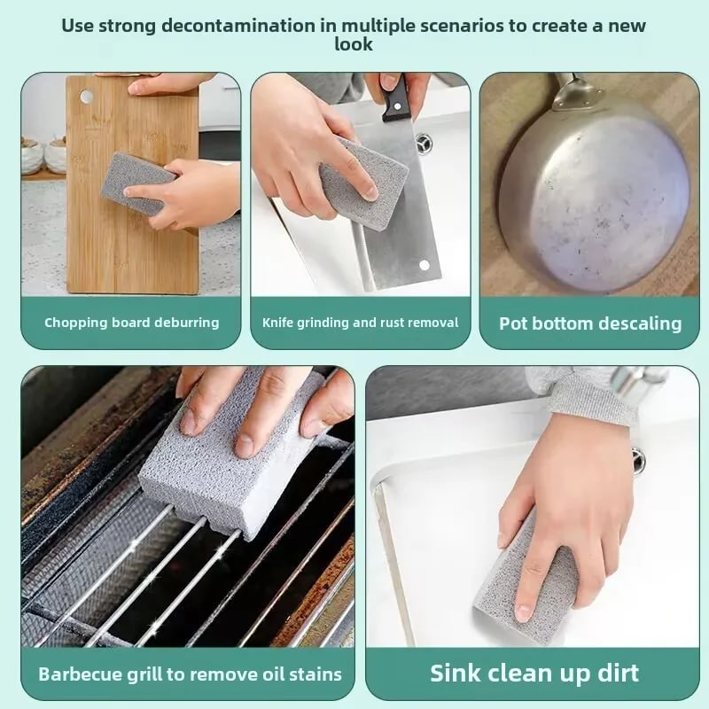 Barbecue Grill Cleaning Stone High-Pressure Sponge 10 x 7 x 4cm