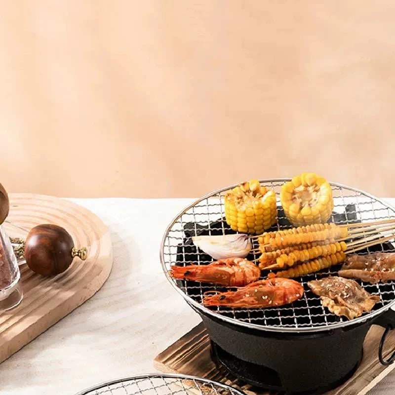Stainless Steel Circular Barbecue Grill Net, High-Temperature Outdoor Cooking Rack, 25-40cm