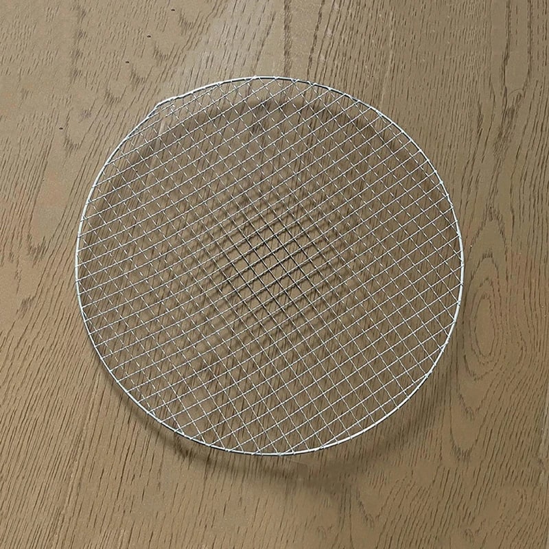 Stainless Steel Circular Barbecue Grill Net, High-Temperature Outdoor Cooking Rack, 25-40cm