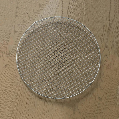 Stainless Steel Circular Barbecue Grill Net, High-Temperature Outdoor Cooking Rack, 25-40cm