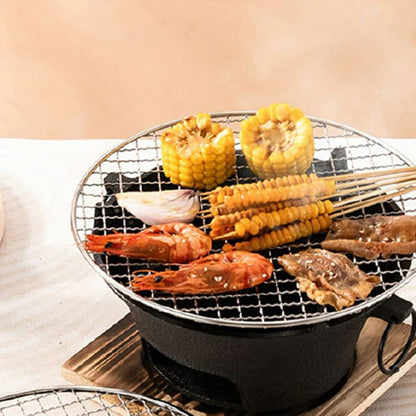 Stainless Steel Circular Barbecue Grill Net, High-Temperature Outdoor Cooking Rack, 25-40cm