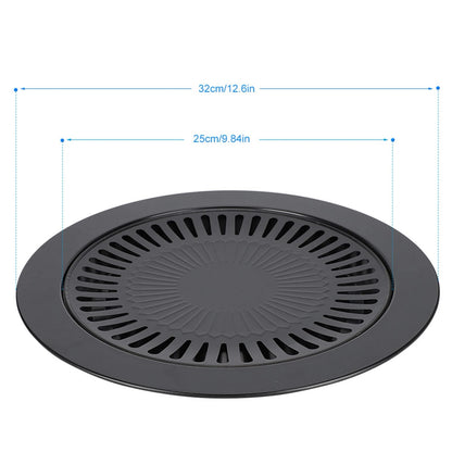 Round Metal BBQ Roasting Tray 32cm for Electric, Gas and Propane Stoves