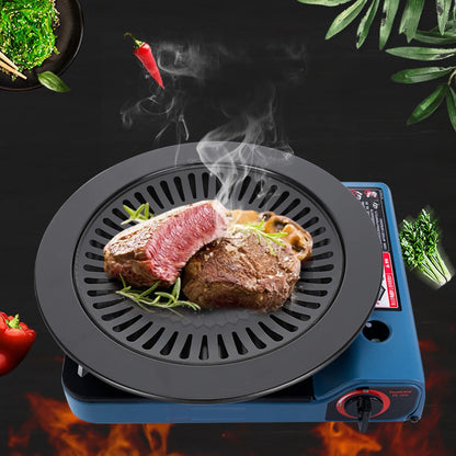 Round Metal BBQ Roasting Tray 32cm for Electric, Gas and Propane Stoves