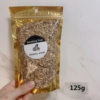 BBQ Smoking Wood Chips 125g-500g, Apple, Oak, Hickory & More - 125g hickory