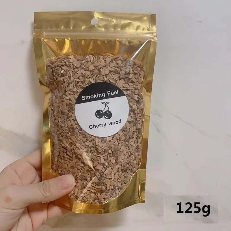 BBQ Smoking Wood Chips 125g-500g, Apple, Oak, Hickory & More - 125g cherry
