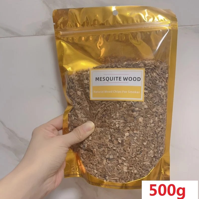 BBQ Smoking Wood Chips 125g-500g, Apple, Oak, Hickory & More - 500g mesquite
