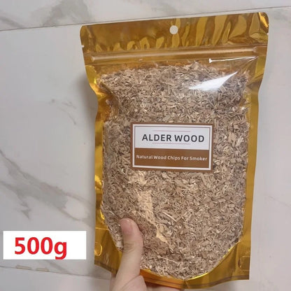 BBQ Smoking Wood Chips 125g-500g, Apple, Oak, Hickory & More - 500g Alder