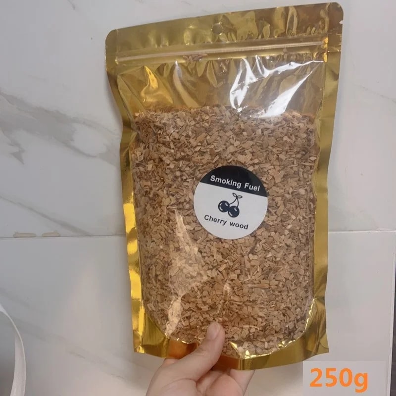 BBQ Smoking Wood Chips 125g-500g, Apple, Oak, Hickory & More - 250g cherry