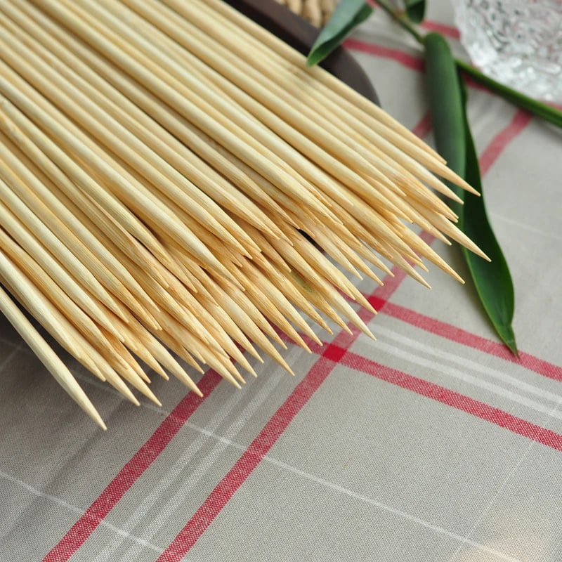 Bamboo BBQ Skewers 30cm x 4mm, Polished, 100, 200 or 400 Pack