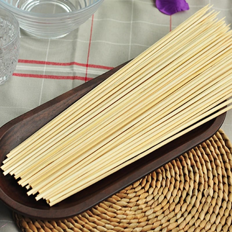 Bamboo BBQ Skewers 30cm x 4mm, Polished, 100, 200 or 400 Pack