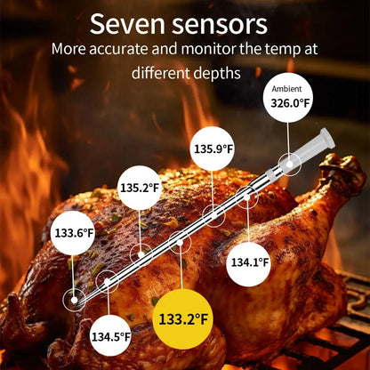 WiFi Sub-1G Wireless Meat Thermometer BBQ8 with App for BBQ, Smoker, Grill and Oven