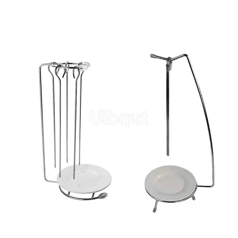 Kebab Barbecue Rack Metal Vertical Skewer Stand with Food Tray Uibqut B4131