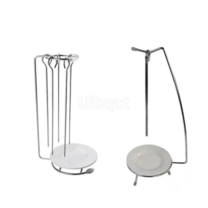 Kebab Barbecue Rack Metal Vertical Skewer Stand with Food Tray Uibqut B4131