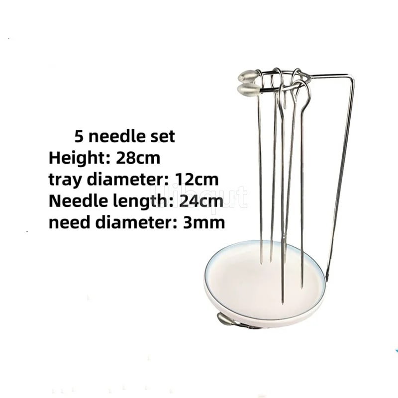 Kebab Barbecue Rack Metal Vertical Skewer Stand with Food Tray Uibqut B4131 - 7