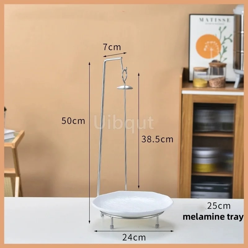 Kebab Barbecue Rack Metal Vertical Skewer Stand with Food Tray Uibqut B4131 - 16