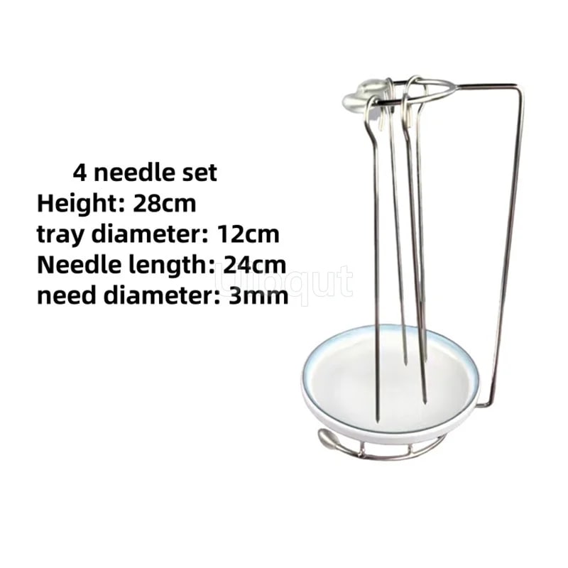 Kebab Barbecue Rack Metal Vertical Skewer Stand with Food Tray Uibqut B4131 - 6